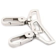 Metal Snap Hooks Purse Hardware Push Gate Swivel Lobster Claw Silver 4 PCS