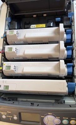Set of 5 Genuine OKI C712 Imaging Drum Toners Black Yellow Cyan Magenta & Fuser