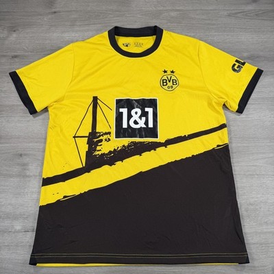 Borussia Dortmund Jersey Mens Yellow Black Bundesliga Soccer BVB