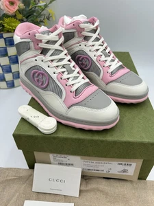 Baskets montantes femme Gucci imbriquées G taille 35 fabriquées en Italie