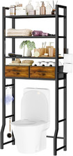 4 Tier over the Toilet Storage with Drawers, Heavy Duty Bathroom Stand Organizer