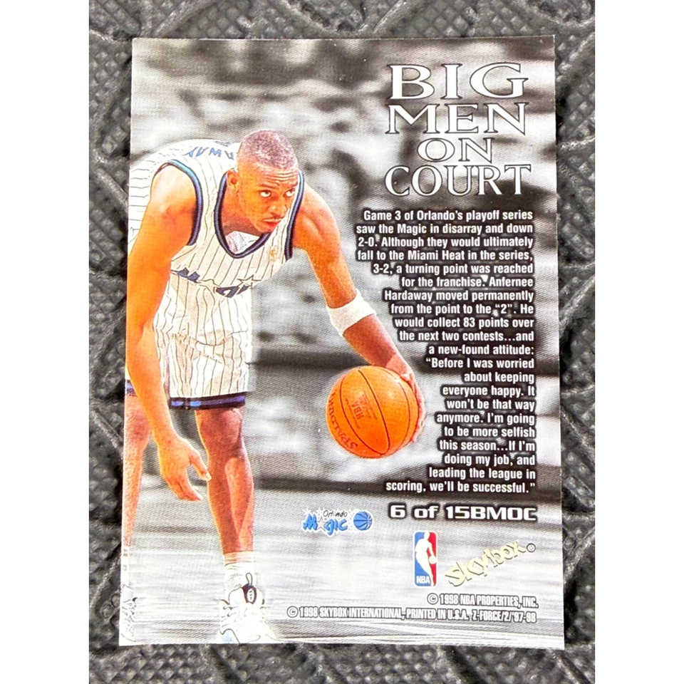 1997-98 Skybox Z-Force Big Men on Court Anfernee Hardaway No6 из 15BMOC пенни - Изображение 2 из 4