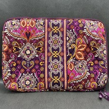 Vera Bradley Quilted 17" Laptop Tablet Sleeve Safari Sunset Floral Paisley Case