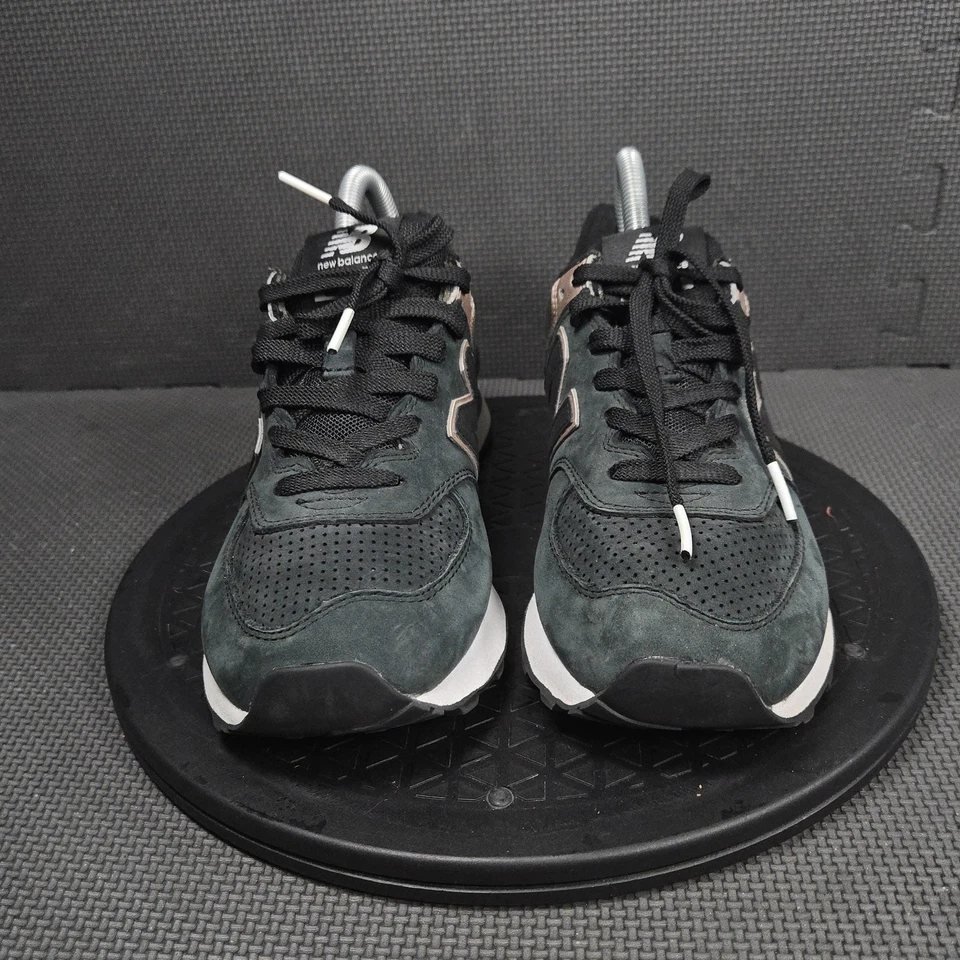 New Balance 574 Zapatos Mujer Talla 8 Negro Rosa Dorado Gamuza Tenis WL574NBK Foto 2 de 4