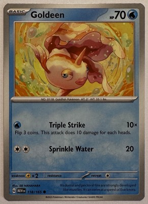 Goldeen 118/165 EN Pokemon TCG Non-Holo