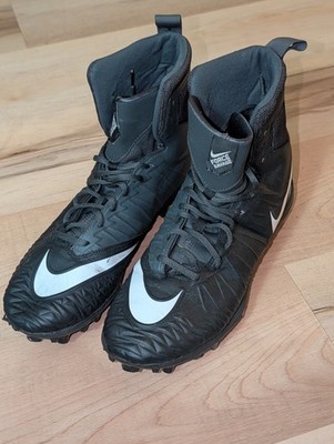 Nike Force Savage Varsity Black High Ankle Football Cleats Men's 10.5 880140-010