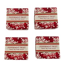 4 Greenwich Bay Trading Peppermint 1.9 oz 53 g Holiday Shea Butter Soap Bars