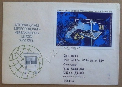 FDC Ostdeutschland - DDR 1972 Flugblatt International Meteorologist Congress 35Pfg