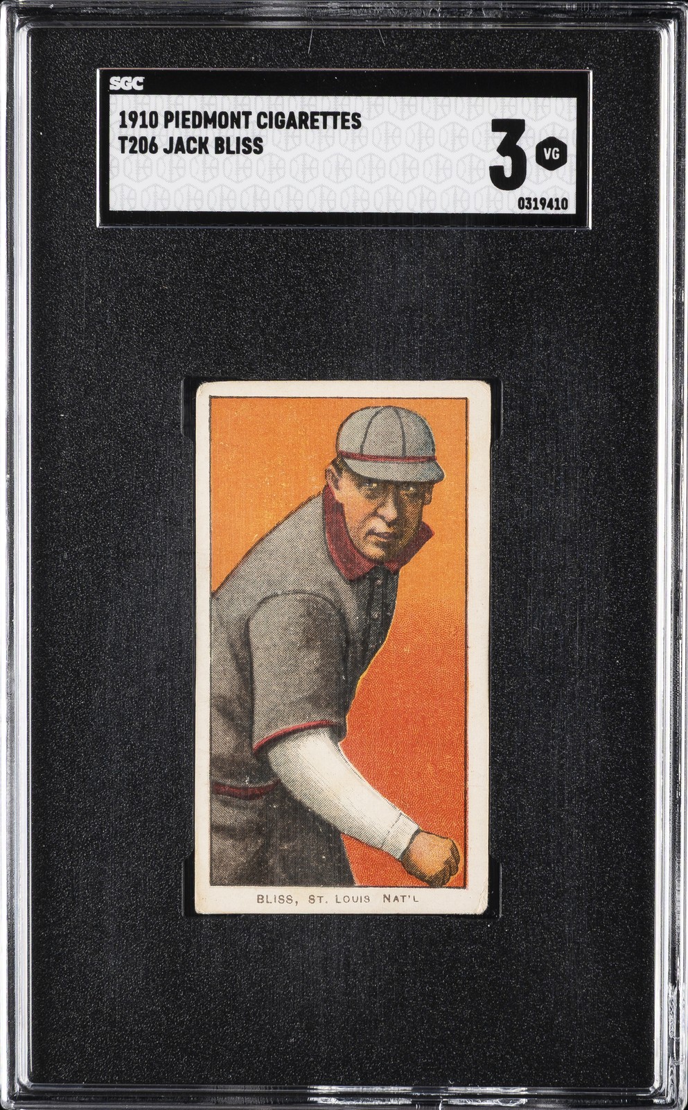 1910 PIEDMONT CIGARETTES T206 JACK BLISS SGC 3