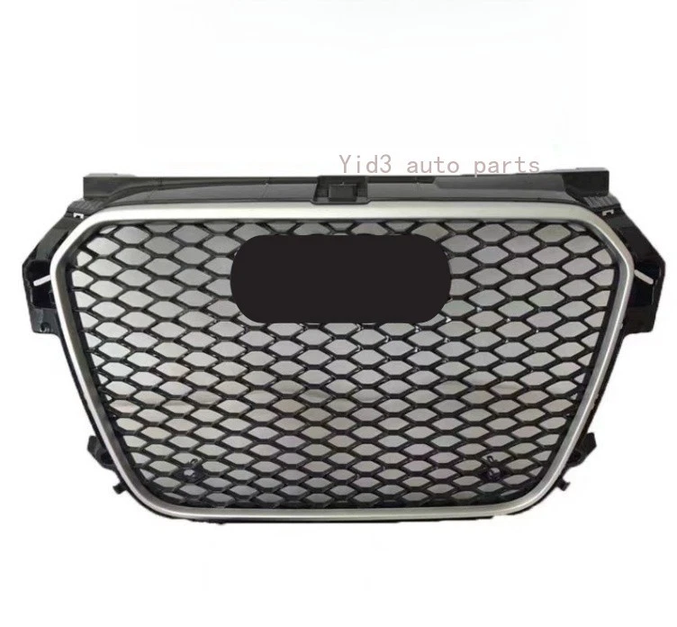 Ajuste para Audi A1 S1 2011-2015 actualización a RS1 plateado parachoques delantero parrilla de nido de abeja Foto 3 de 4