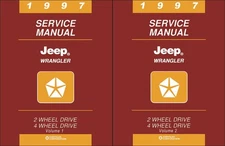 1997 Jeep Wrangler Shop Manual Repair Service Book Sahara SE Sport