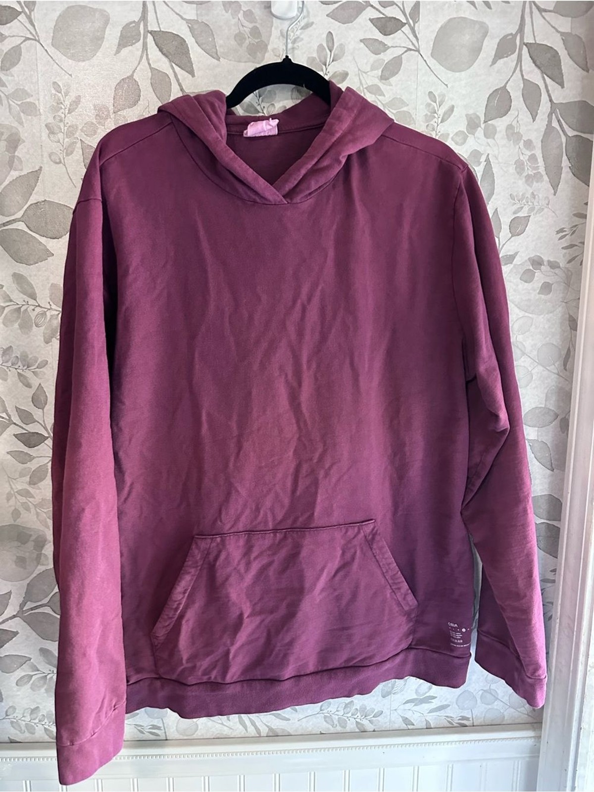 Onia Men's Crewneck Hoodie in Plum Large 100% Cotton