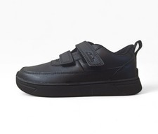 Clarks Scape Sky Kids Size UK 11.5 G Black Leather Triple Strap School Shoes New