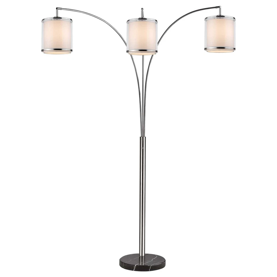 Acclaim Lighting TFA937 Lux 3 Light 80" Tall Arc Floor Lamp - Nickel - Image 2 of 2