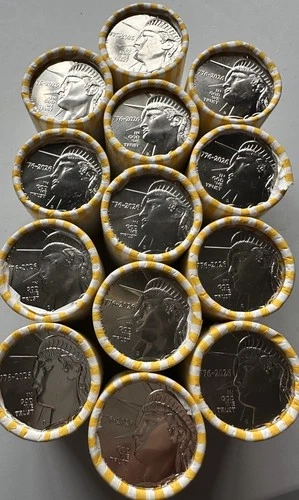 🔥🔥1776-2026 D LIBERTY SEMIQUINCENTENNIAL HALF DOLLAR UNC COIN BOX 50 ROLLS🔥🔥