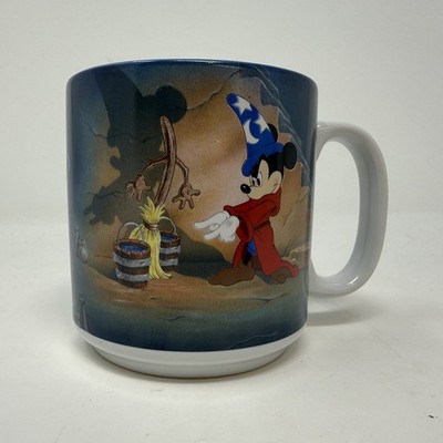 Rare Vintage Disney Fantasia Mickey Mouse Sorcerer's Apprentice Coffee Mug 