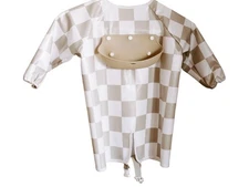 Mess Proof Baby Bibs, Long Sleeve Feeding Bib with Silicone Catcher, Chair At...