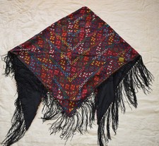 Hand Stitched Tatreez embroidered Egyptian-Palestinian Bedouin Wrap Shawl Scarf