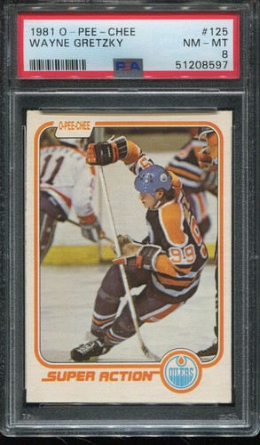 1981 O-Pee-Chee #125 Wayne Gretzky Action psa 8 Nm-Mt HOF