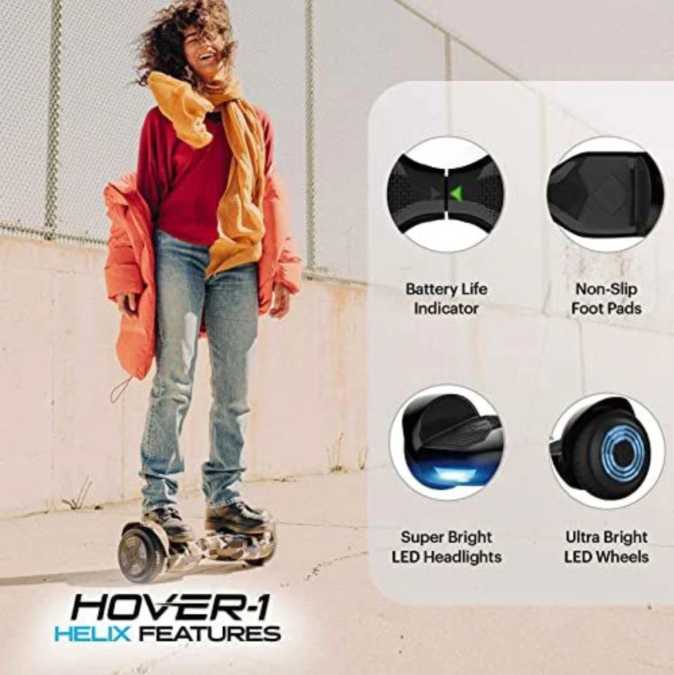 Galaxy Hover-1 Helix Electric Scooter Bluetooth 160 Lbs, 7 Mph, LED Lights, 3 Mi - Image 2 of 4