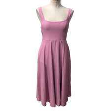 Beyond Yoga Fit And Flare Dress Womens Medium Pink Pullover Stretch Activewear