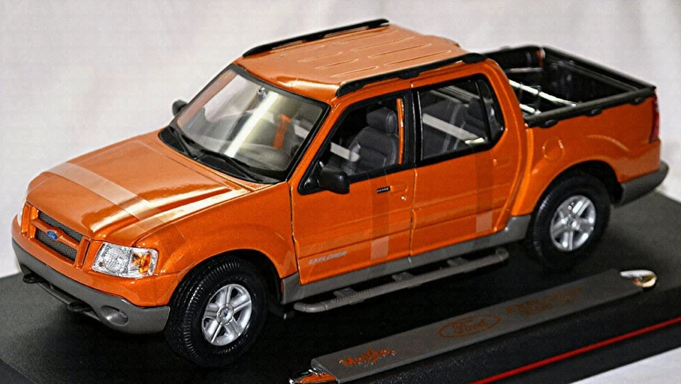 Ford Explorer Sport Trac Pick-Up 2001-05 Arancione Metallizzato 1:18 Maisto - Immagine 2 di 4
