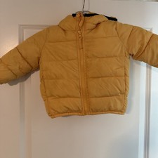 The Children's Place Baby Toddler 12-18 months Yellow Hooded Puffer Coat