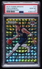 2019-20 Panini Mosaic Center Stage Luka Doncic Dončić #17 PSA 10 GEM MT 00ah
