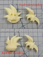 AH custom kid gohan ssj 1/12 shf yellow hair Head Sculpt kit  No Figure No face