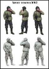 1/35 Scale WWII Soviet Tankman Resin Figure for Dioramas & Model Displays