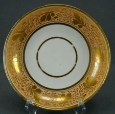 Job Ridgway Pattern 313 Gold Floral & Apricot 7 3/8 Inch Bowl Circa 1808-1814