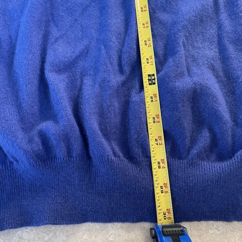 THE MEN'S STORE Bloomingdale’s 100% Cashmere Crewneck Sweater Blue Size XL - Picture 7 of 8