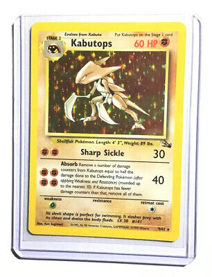 KABUTOPS - 9/62 - Fossil - Holo - Pokemon Card - EXC / NEAR KABUTOPS - 9/62 - Fossil - Holo - Pokemon Card - EXC / NEAR