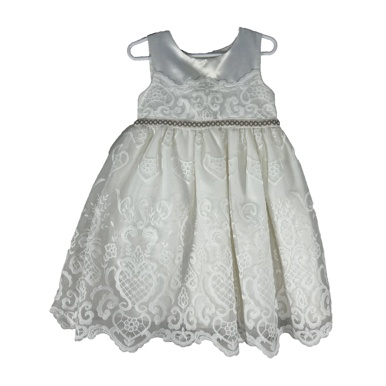 Платья рождественские белые размер 4 для девочек