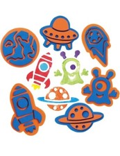Baker Ross AX160 Solar System Foam Stampers - Pack of 10, Stamp Set for...