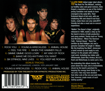 Helix ~ Walkin' The Razor's Edge (1984) CD 2009 Rock Candy Records