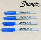 4 x Sharpie Permanent Marker Bullet Point 1.0mm Fine Blue 30003