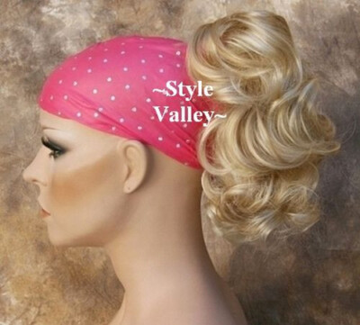 Blonde Mix Ponytail Hairpiece Short Claw Clip in/on Curly  display picture 1