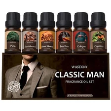 WUSEONY Classic Man Fragrance Oils Set Mens Essential Oils Set - Pine Sweet T...