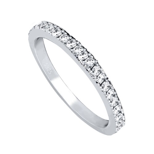 Women Solid Sterling Silver Anniversary Wedding Ring Band For Women's Size 5-10 - Picture 3 of 8