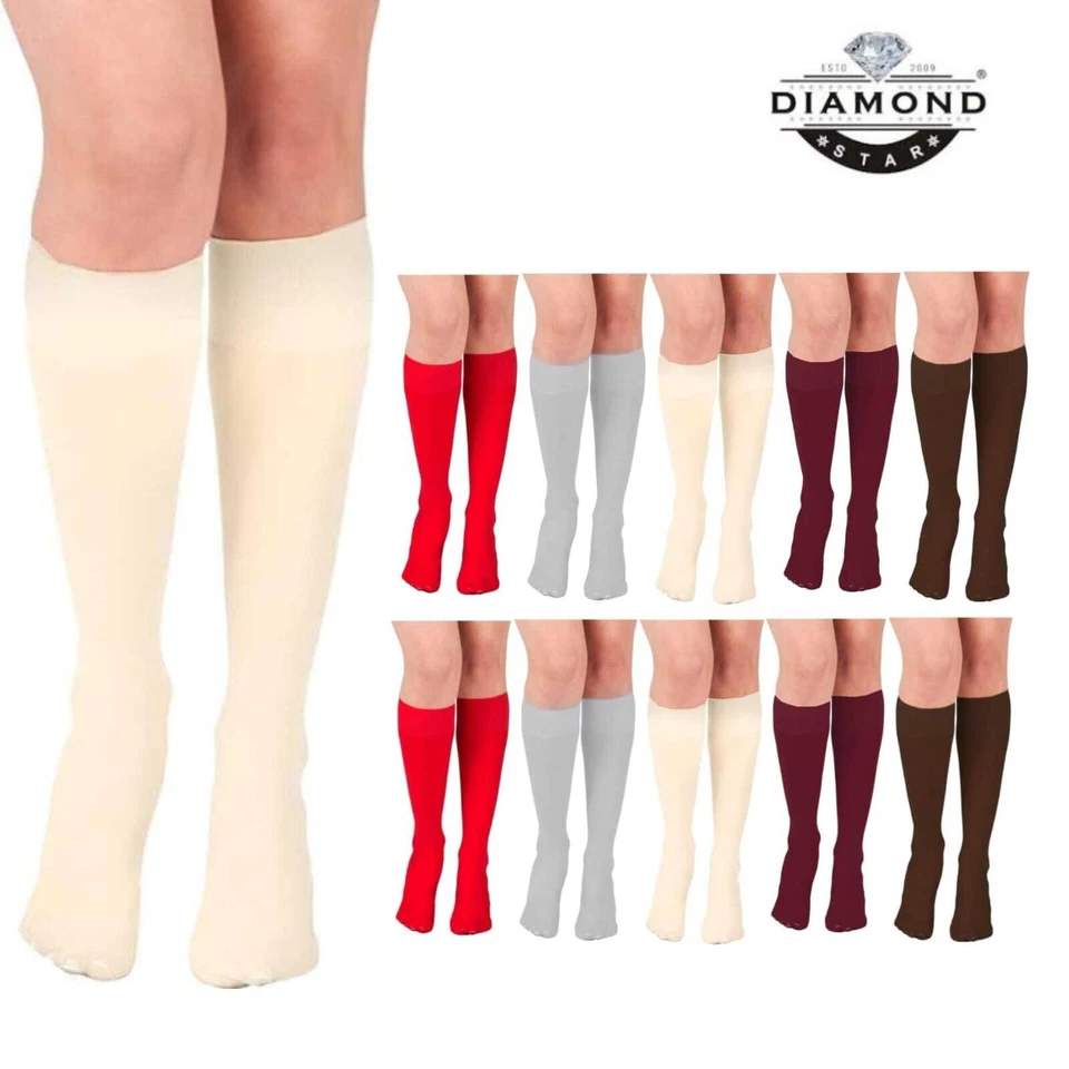3-12 Pairs Women Trouser Socks Knee High Soft Comfort Stretchy Spandex Size 9-11 - Image 2 of 4