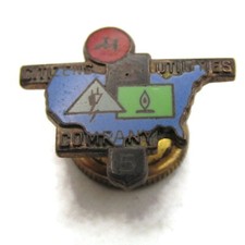 Citizens Utility Company 5 Years Service Pin Award Vintage Screwback