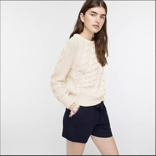 Diagonal Cable Knit Ivory Sweater | eBay