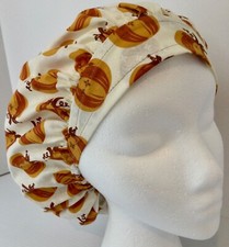 Fall Pumpkin Adjustable Scrub Cap Small Medical Bouffant Surgery Chef Hat