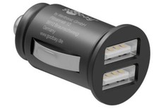 Goobay Caricatore Compatto da Auto 2 porte USB max.15.5W/3.1A Nero