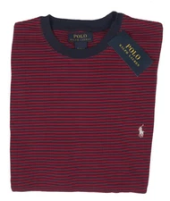 NEW Polo Ralph Lauren Sweatshirt! Navy & Red or Black & White Striped  Midweight