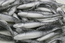 5" Smoke Sparkle / Pearl Paddle Tail Swimbaits Soft Plastic Bass Fishing Lure