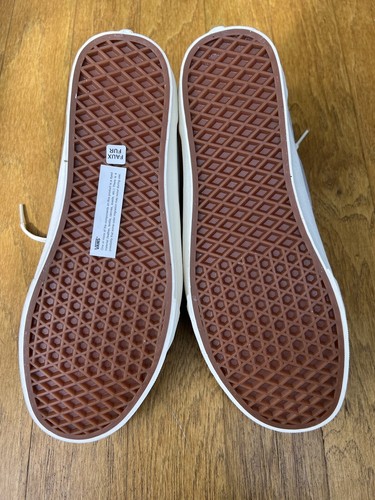 NUEVO CON ETIQUETAS ~ VANS Old Skool Mujer Gris Gamuza Zapatos Piel Interior Talla 12 - Imagen 7 de 8