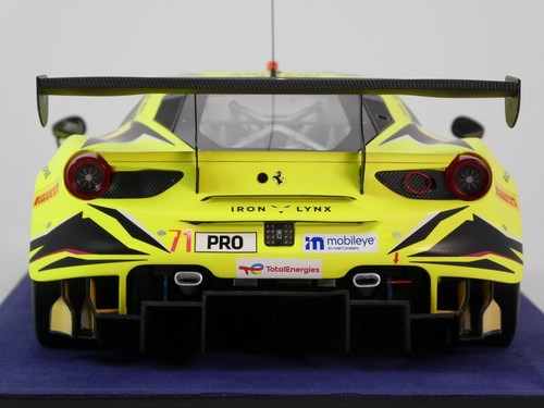 LS18RC018 FERRARI 488 GT3 EVO 3.9L TURBO V8 IRON LYNX N 71 3rd 24h 2022 YELLOW - Picture 5 of 5