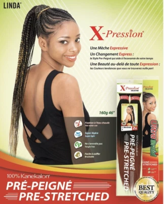 XPression Pre Stretched 2x Synthetic Braids Hair Extensions 46 Inches